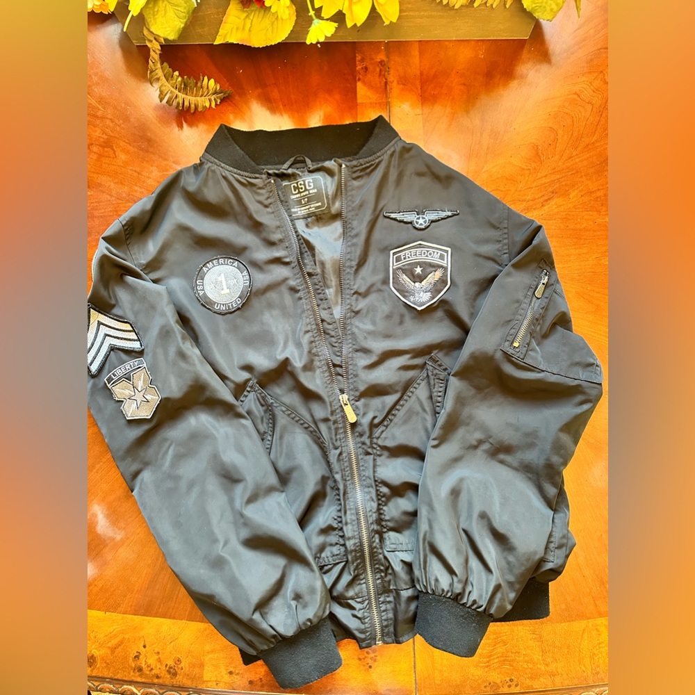 CSG Champs Sports Gear Military Style Windbreaker Jacket Patch Size Small